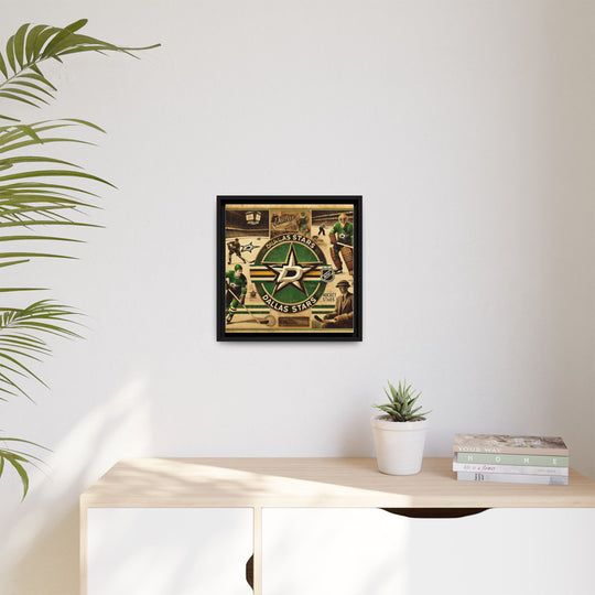 "Vintage Dallas Stars"  - Matte Canvas, Framed