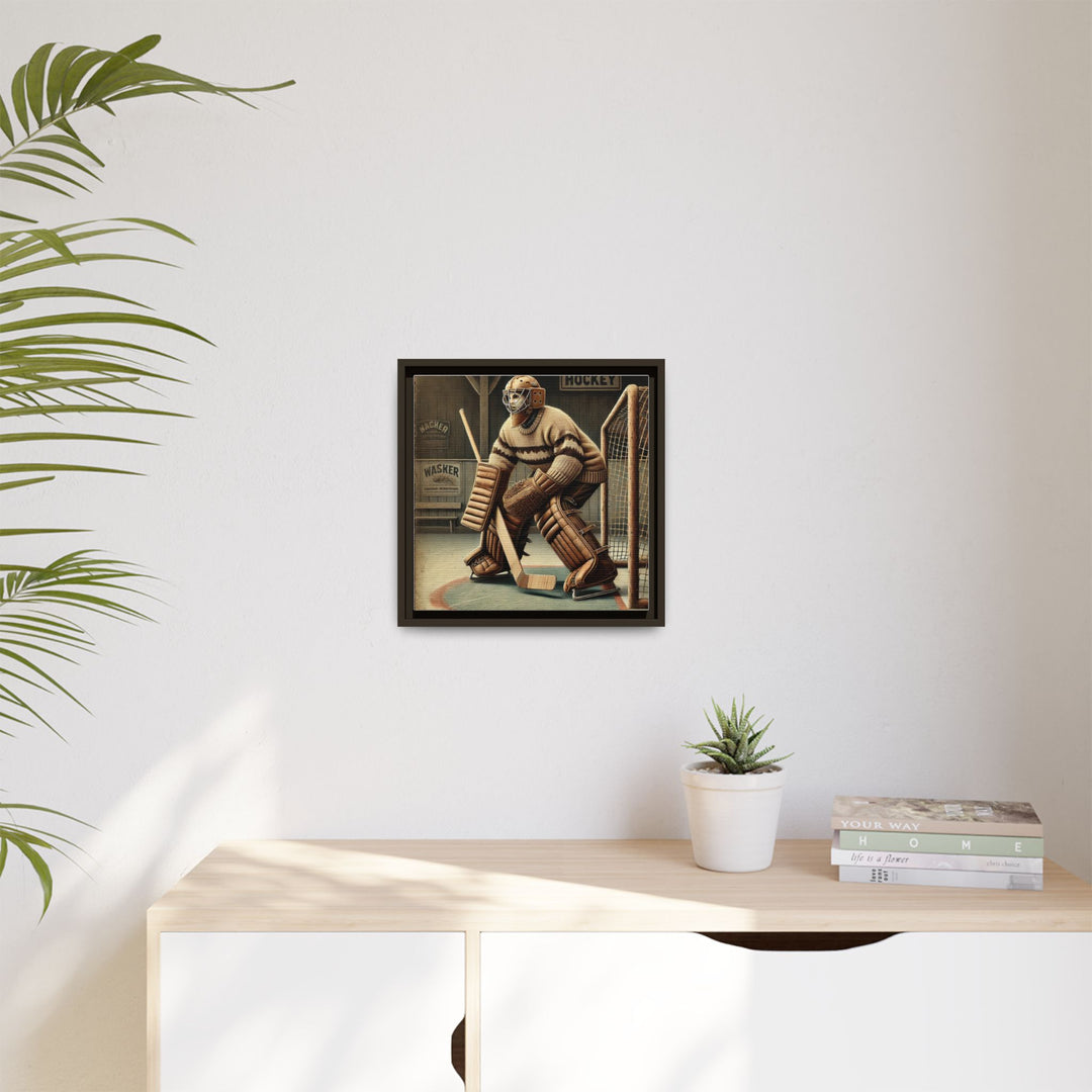 "Vintage Goalie"  - Matte Canvas, Framed