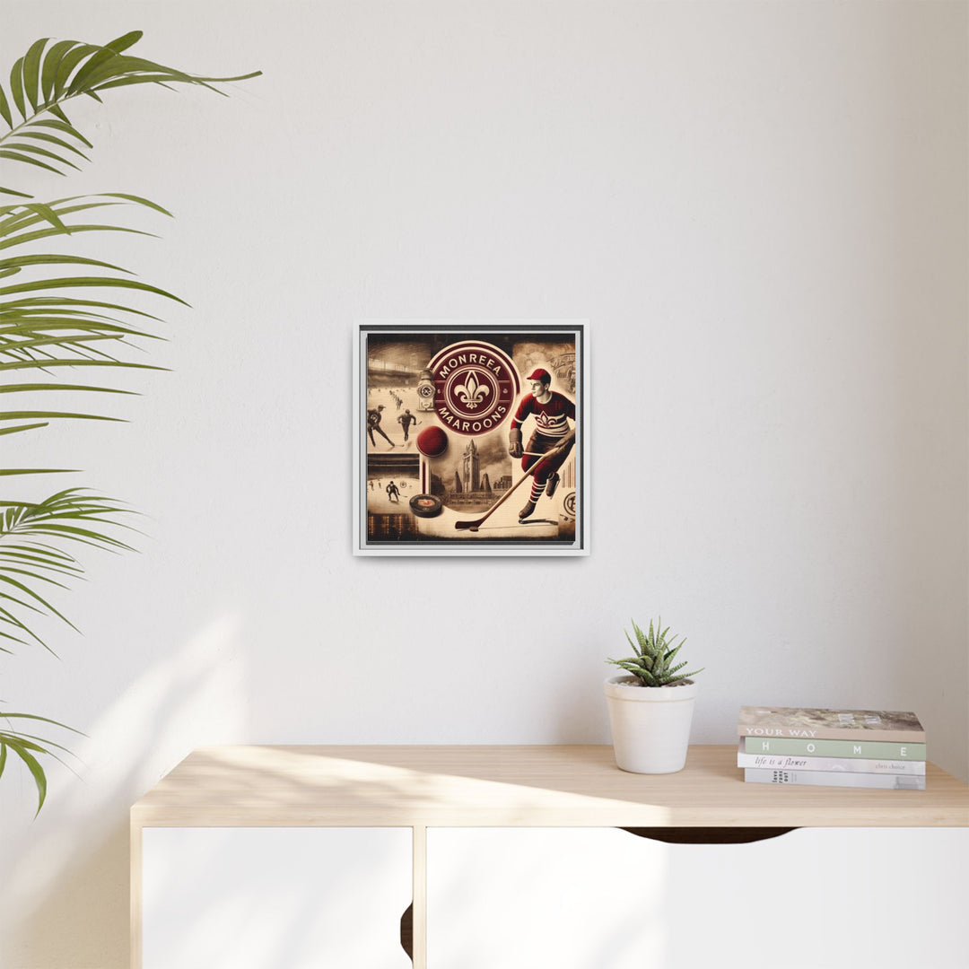 "Vintage Montreal Maroons"  - Matte Canvas, Framed