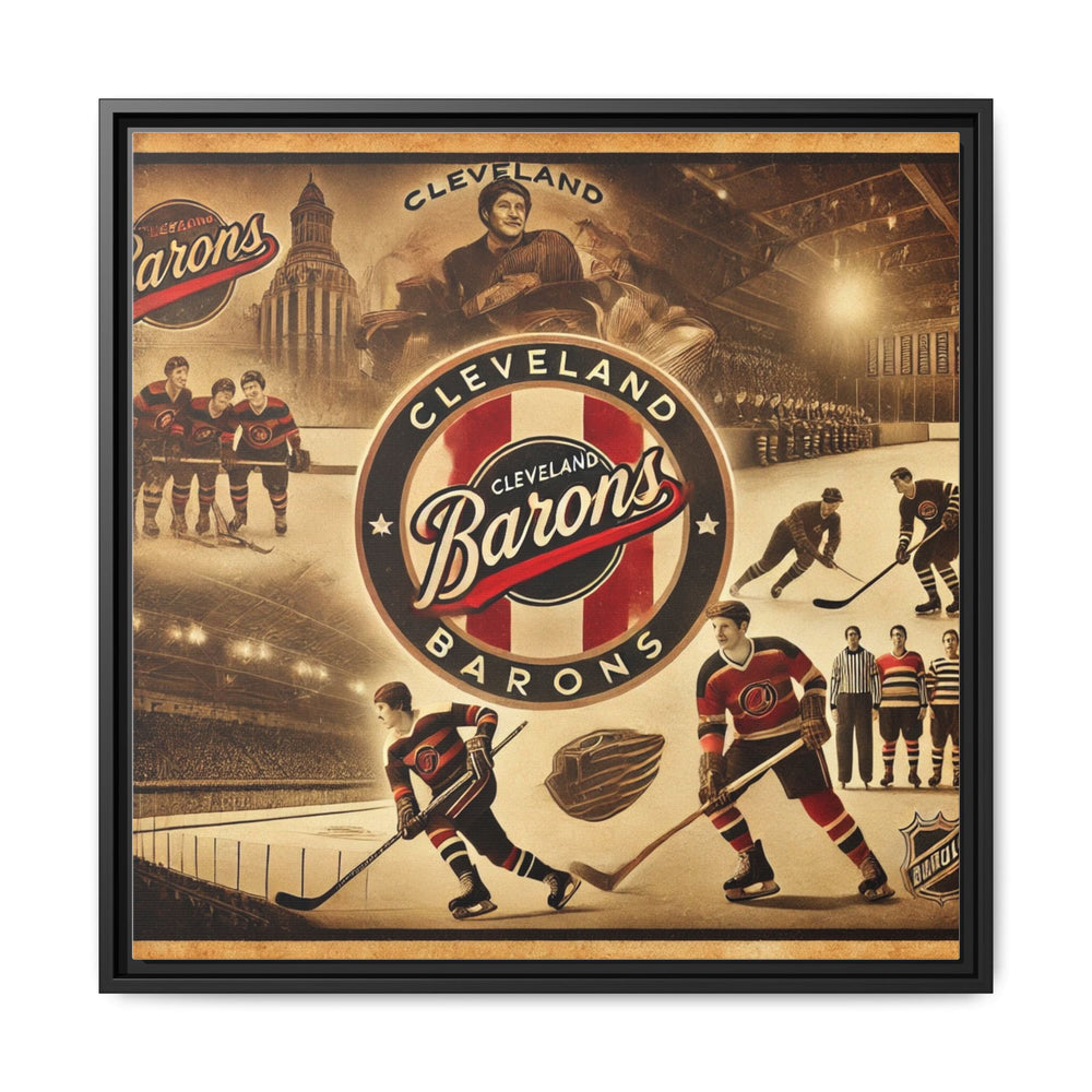 "Vintage Cleveland Barons"  - Matte Canvas, Framed