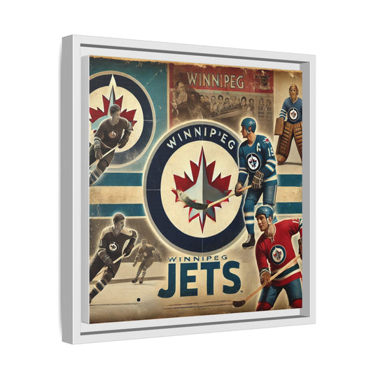 "Vintage Winnipeg Jets"  - Matte Canvas, Framed