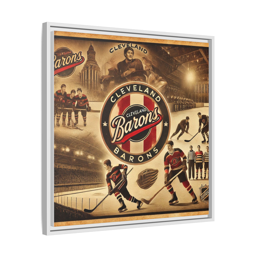 "Vintage Cleveland Barons"  - Matte Canvas, Framed