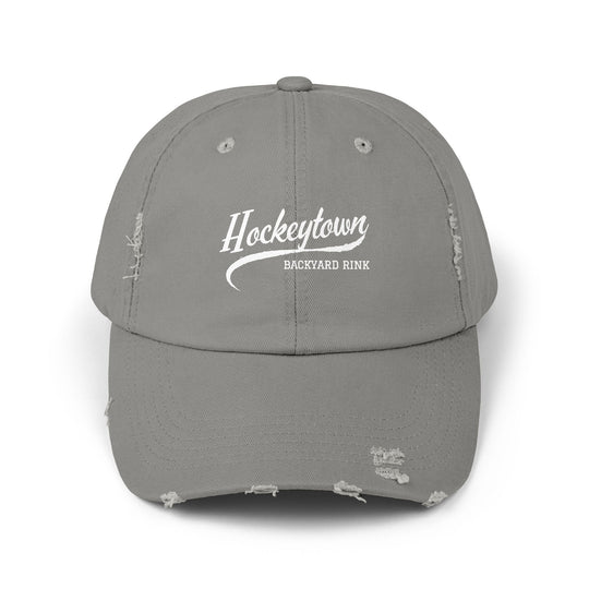 "Hockeytown Backyard Rink" -  Distressed Cap