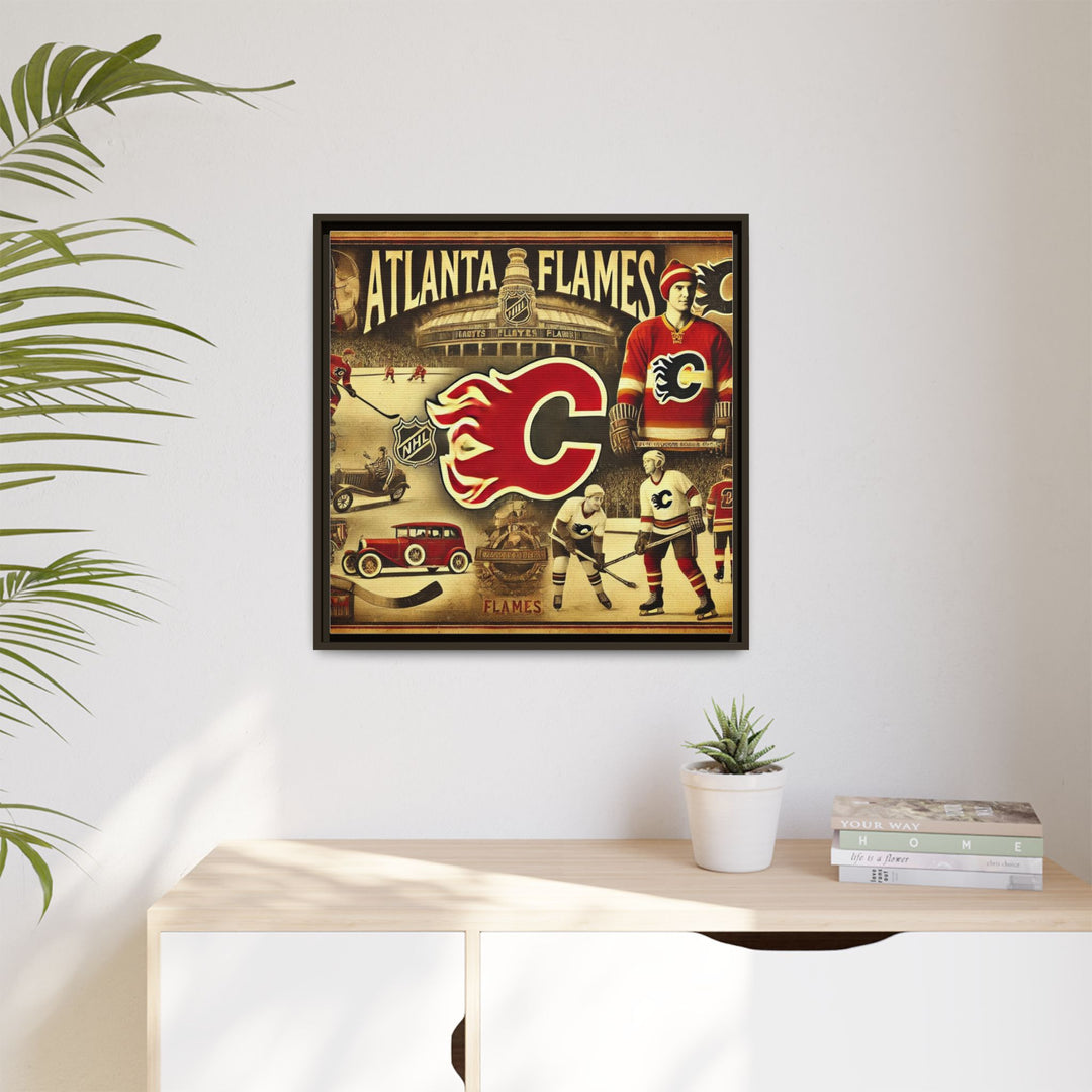 "Vintage Atlanta Flames"  - Matte Canvas, Framed