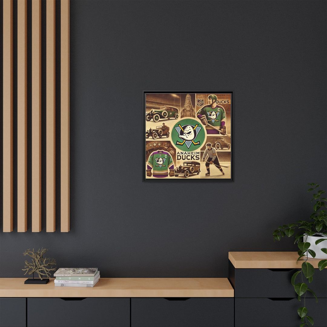 "Vintage Anaheim Ducks"  - Matte Canvas, Framed