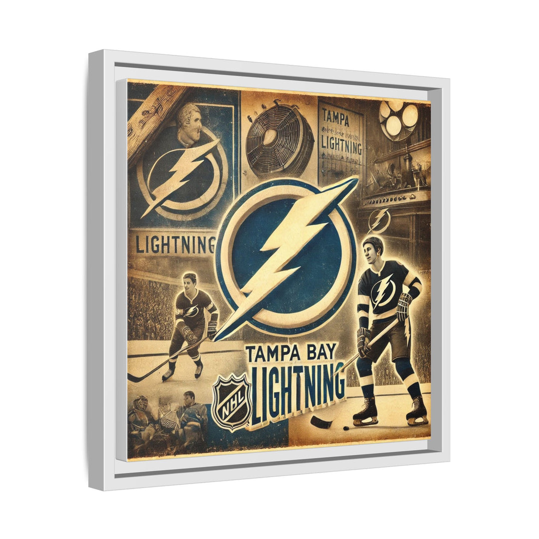 "Vintage Tampa Bay Lightning"  - Matte Canvas, Framed