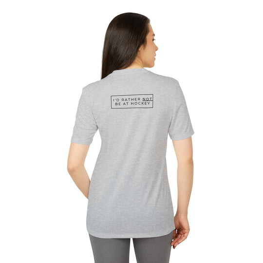 "I'd Rather Be At Hockey, Not" - adidas Sport T-shirt