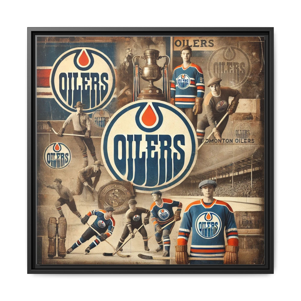 "Vintage Edmonton Oilers"  - Matte Canvas, Framed