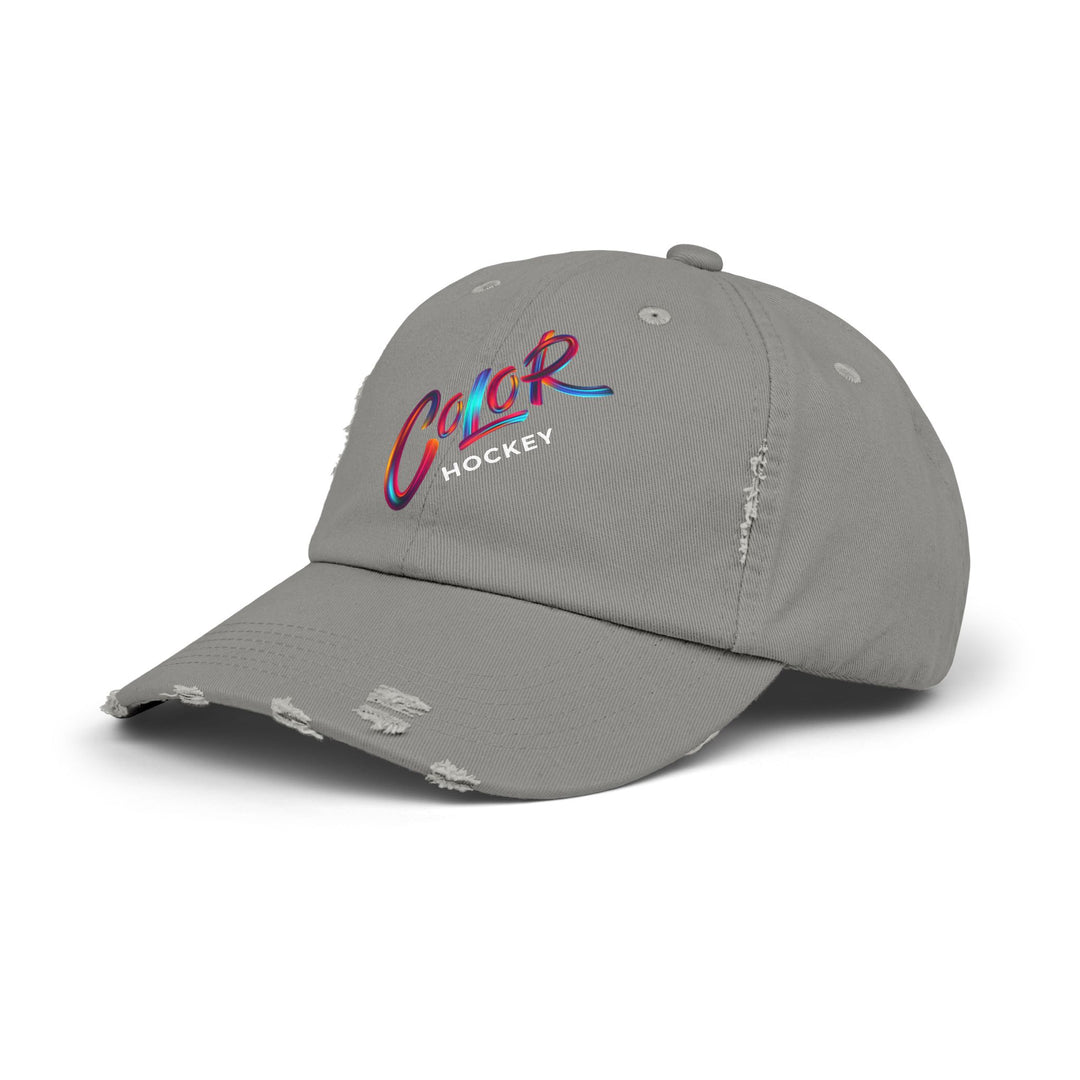 "Color Hockey" -  Distressed Cap