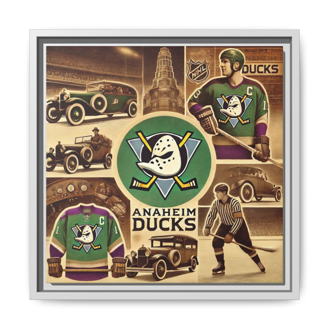 "Vintage Anaheim Ducks"  - Matte Canvas, Framed