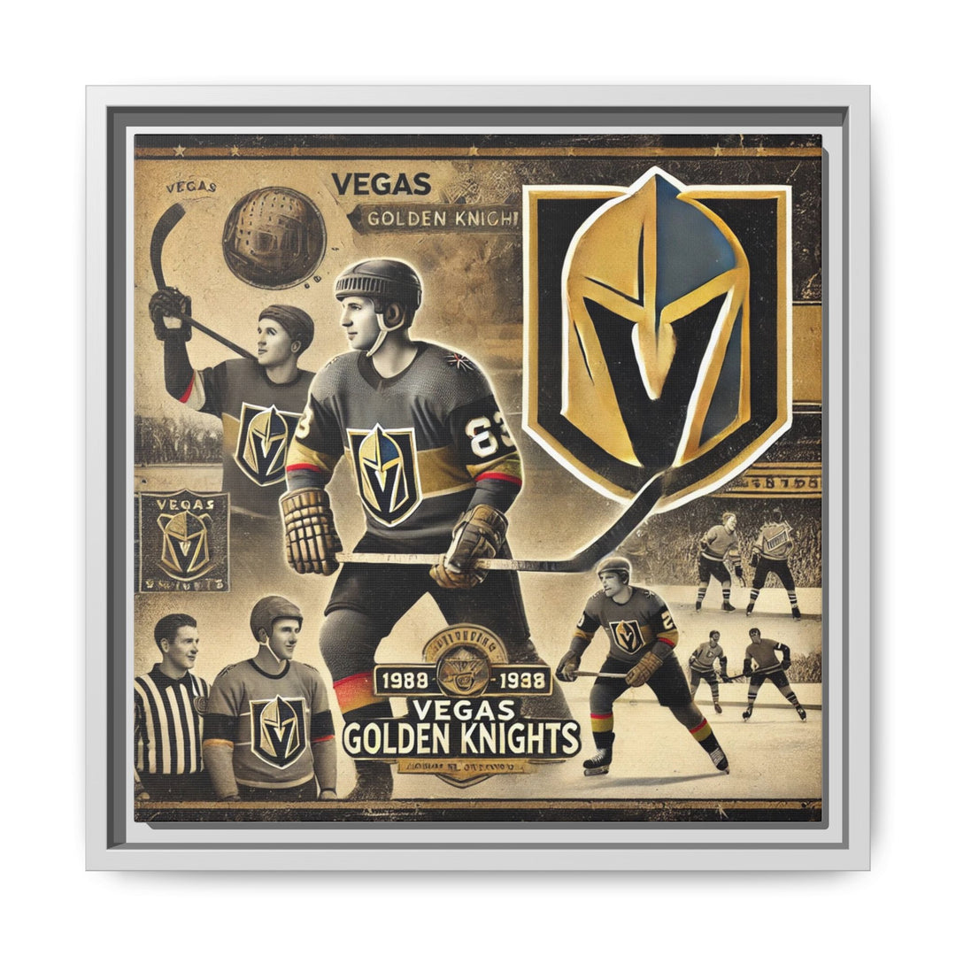 "Vintage Vegas Knights"  - Matte Canvas, Framed
