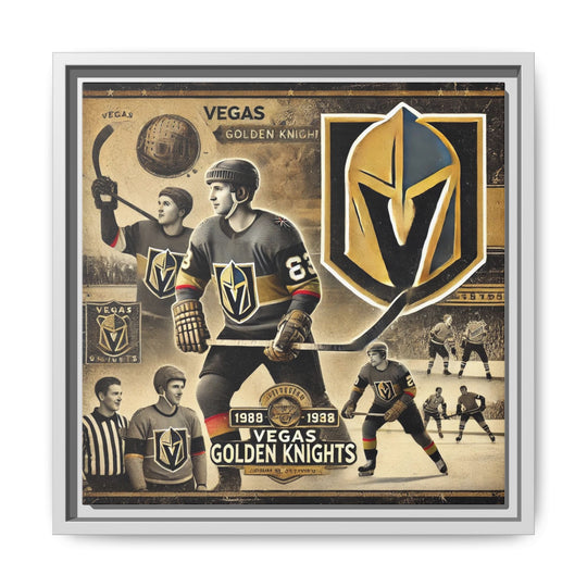 "Vintage Vegas Knights"  - Matte Canvas, Framed