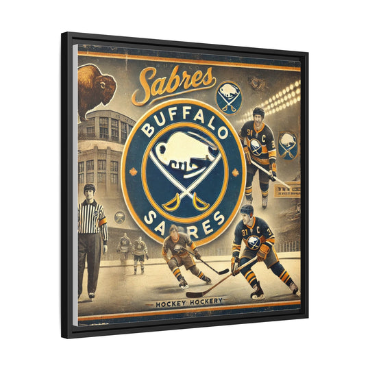 "Vintage Buffalo Sabres"  - Matte Canvas, Framed