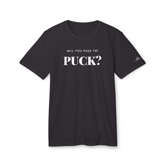 "Will You Pass The Puck" - adidas Sport T-shirt