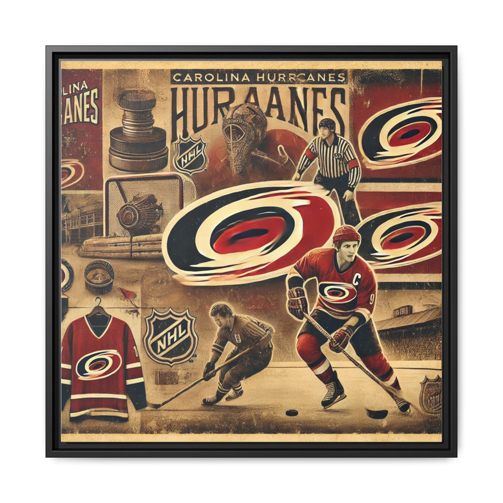 "Vintage Carolina Hurricanes"  - Matte Canvas, Framed