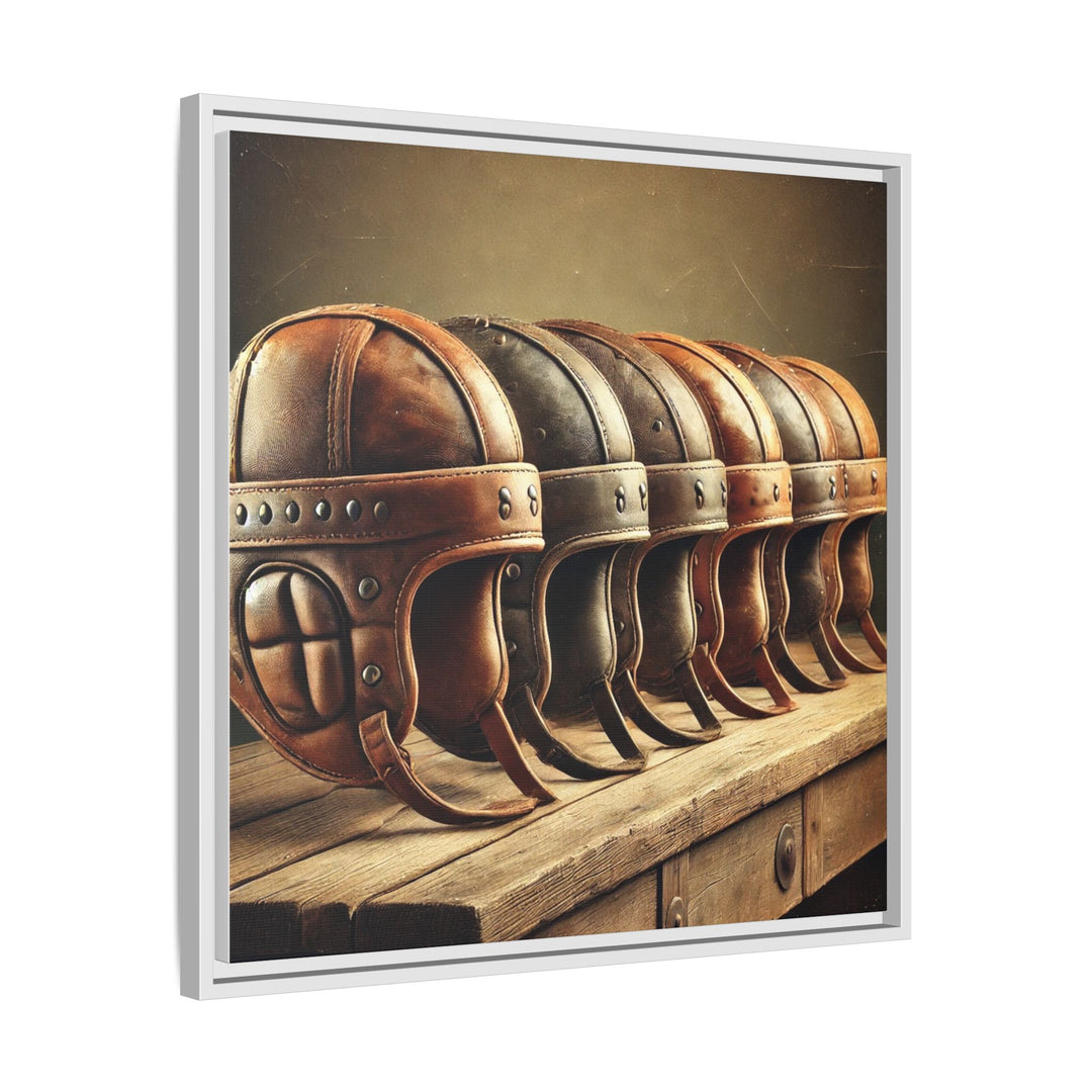 "Vintage Helmets  - Matte Canvas, Framed