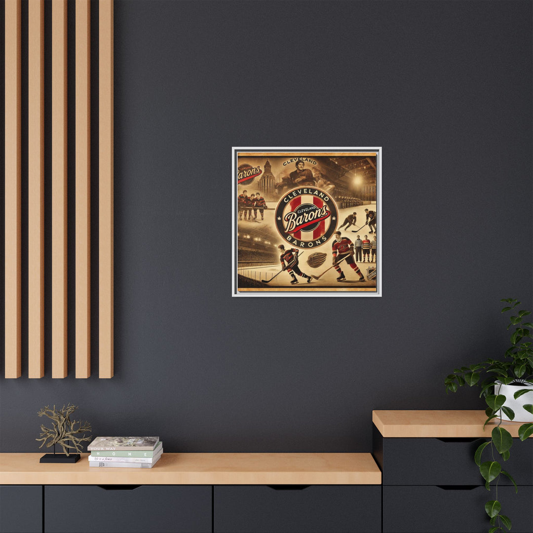 "Vintage Cleveland Barons"  - Matte Canvas, Framed