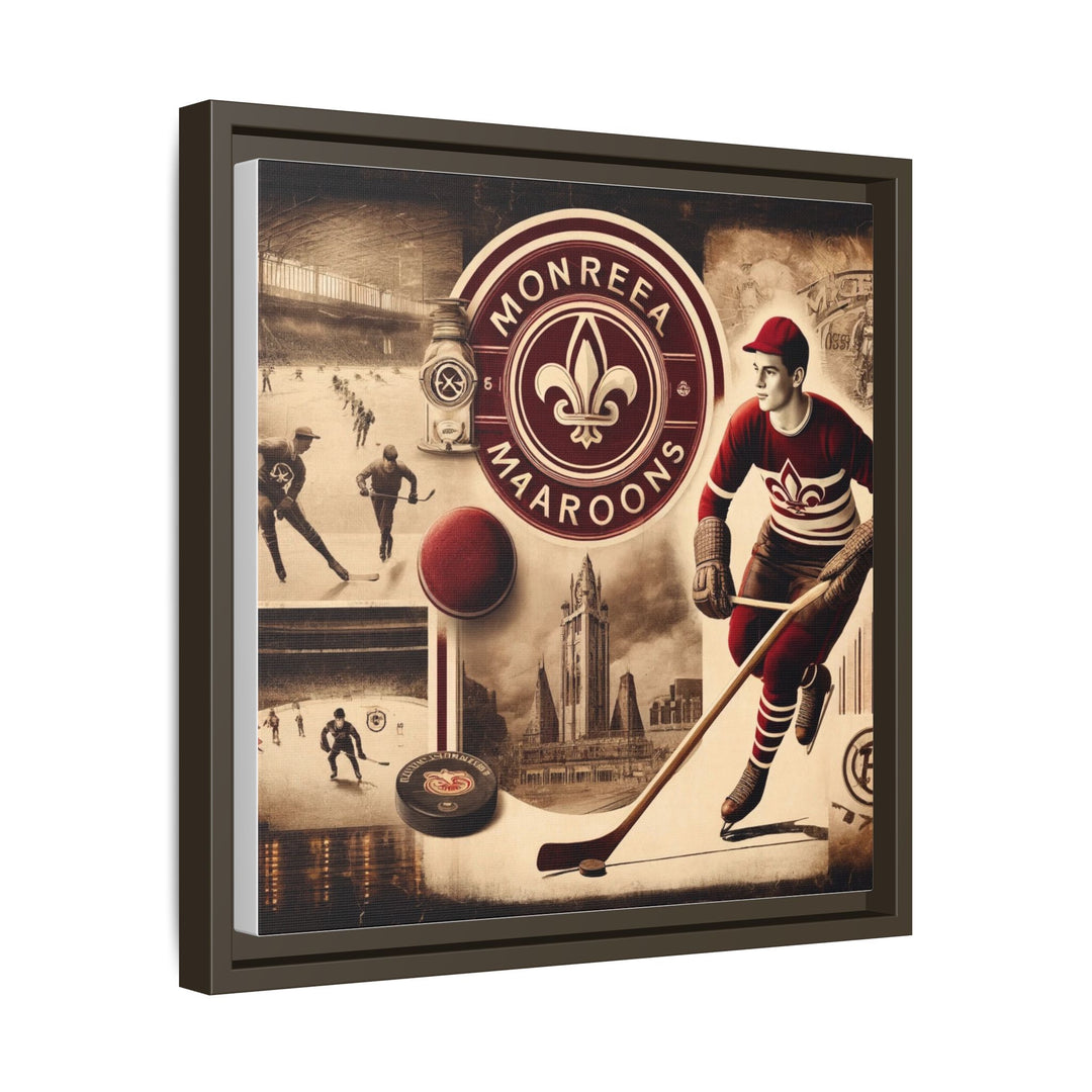 "Vintage Montreal Maroons"  - Matte Canvas, Framed