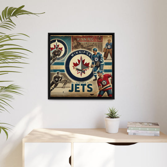 "Vintage Winnipeg Jets"  - Matte Canvas, Framed