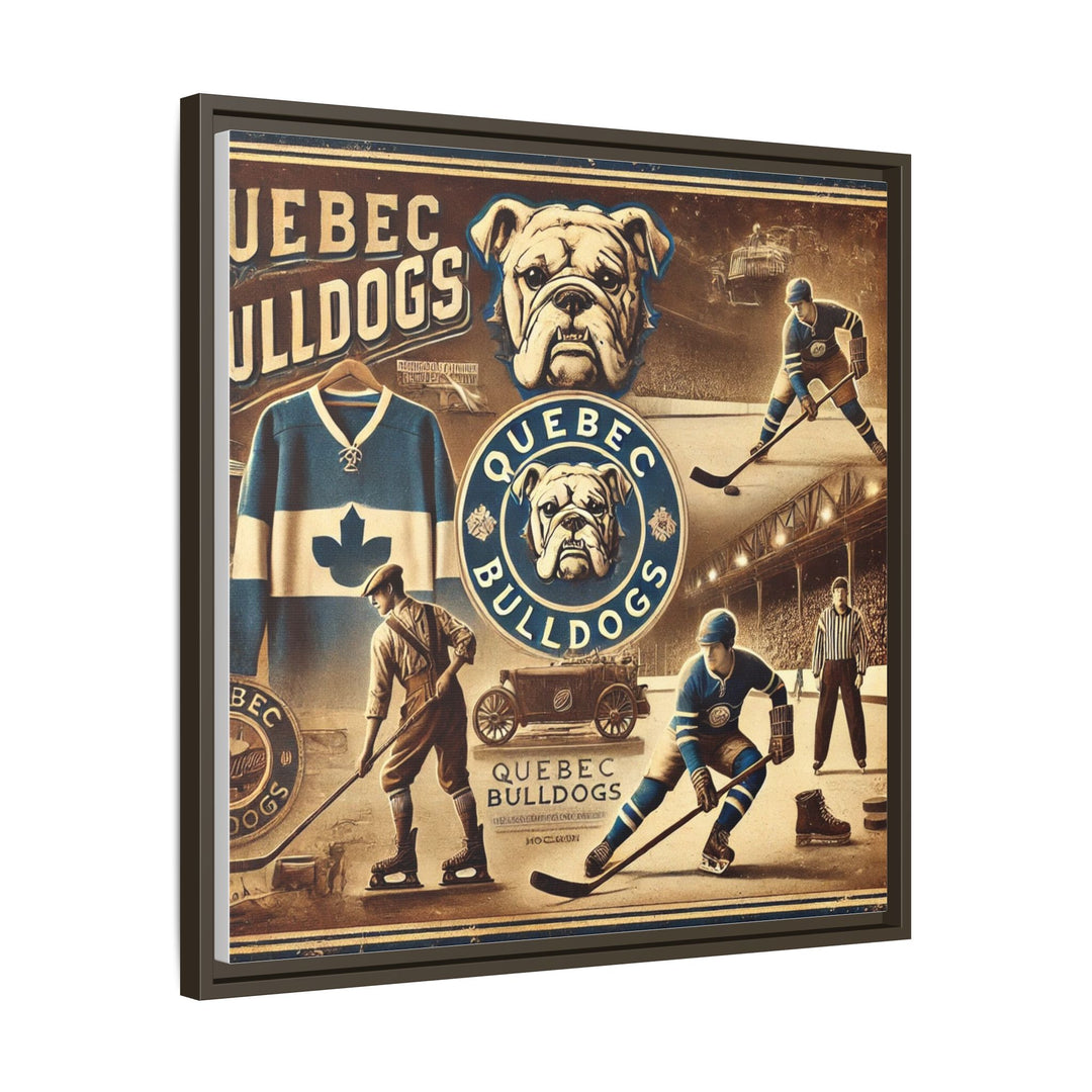 "Vintage Quebec Bulldogs"  - Matte Canvas, Framed