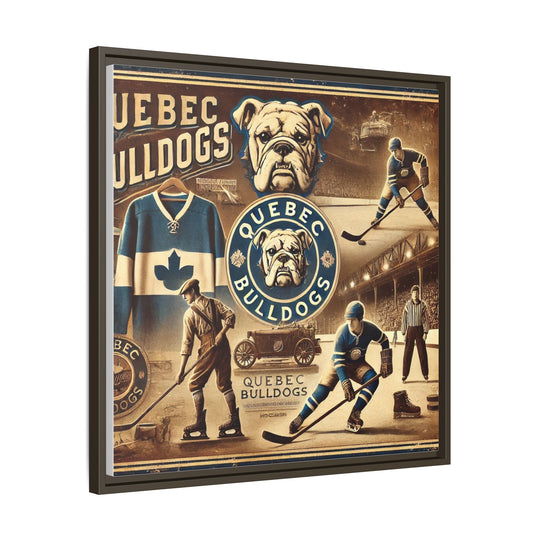 "Vintage Quebec Bulldogs"  - Matte Canvas, Framed