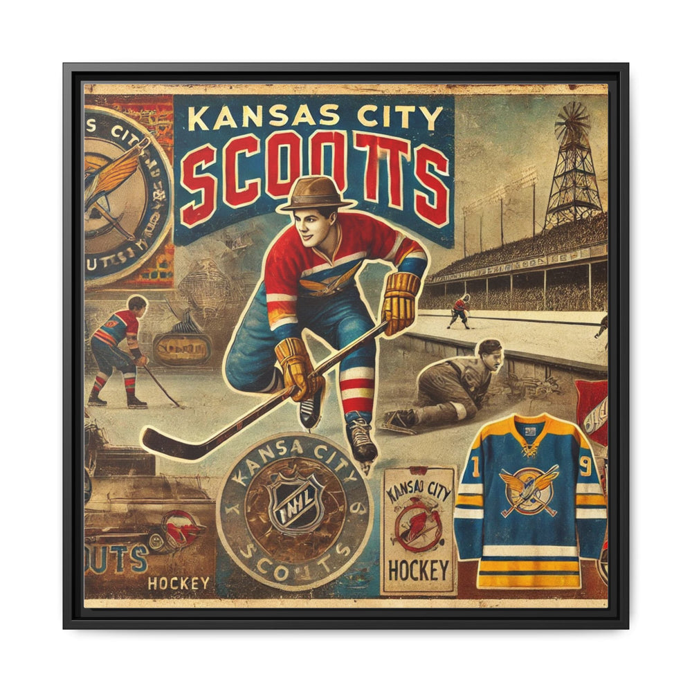 "Vintage Kansas City Scouts  - Matte Canvas, Framed