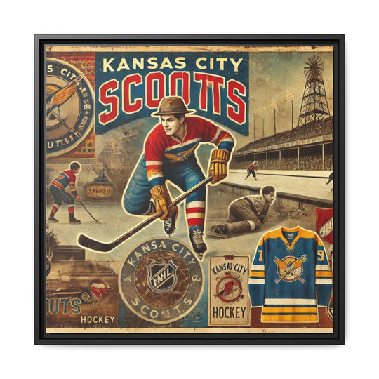 "Vintage Kansas City Scouts  - Matte Canvas, Framed