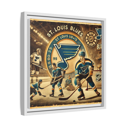 "Vintage St. Louis Blues"  - Matte Canvas, Framed