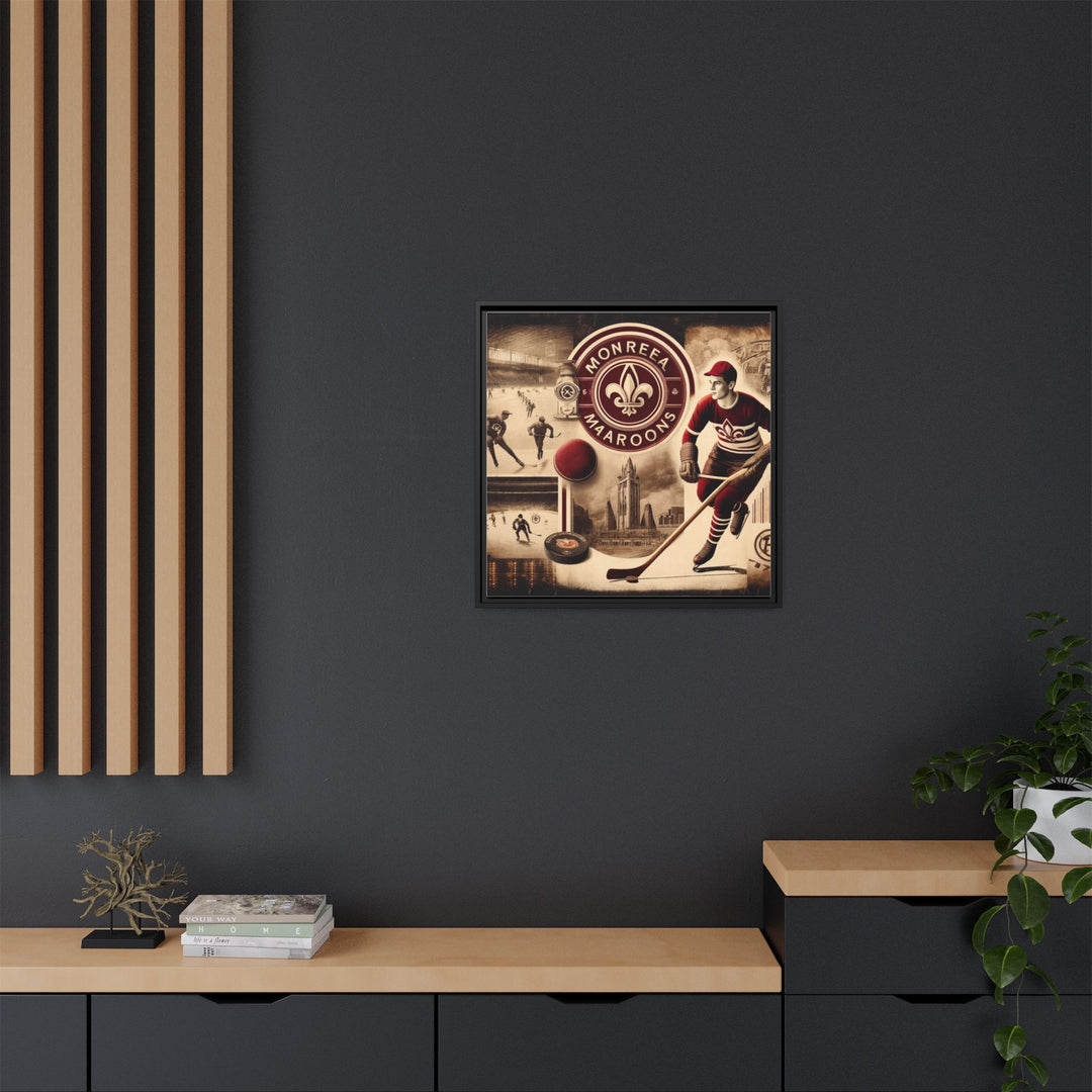 "Vintage Montreal Maroons"  - Matte Canvas, Framed