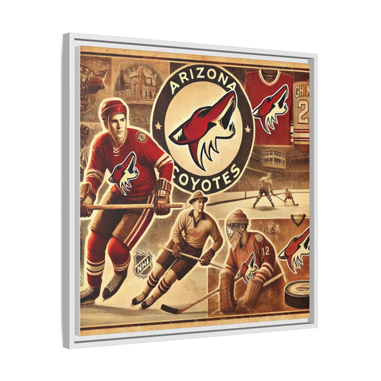 "Vintage Arizona Coyotes"  - Matte Canvas, Framed
