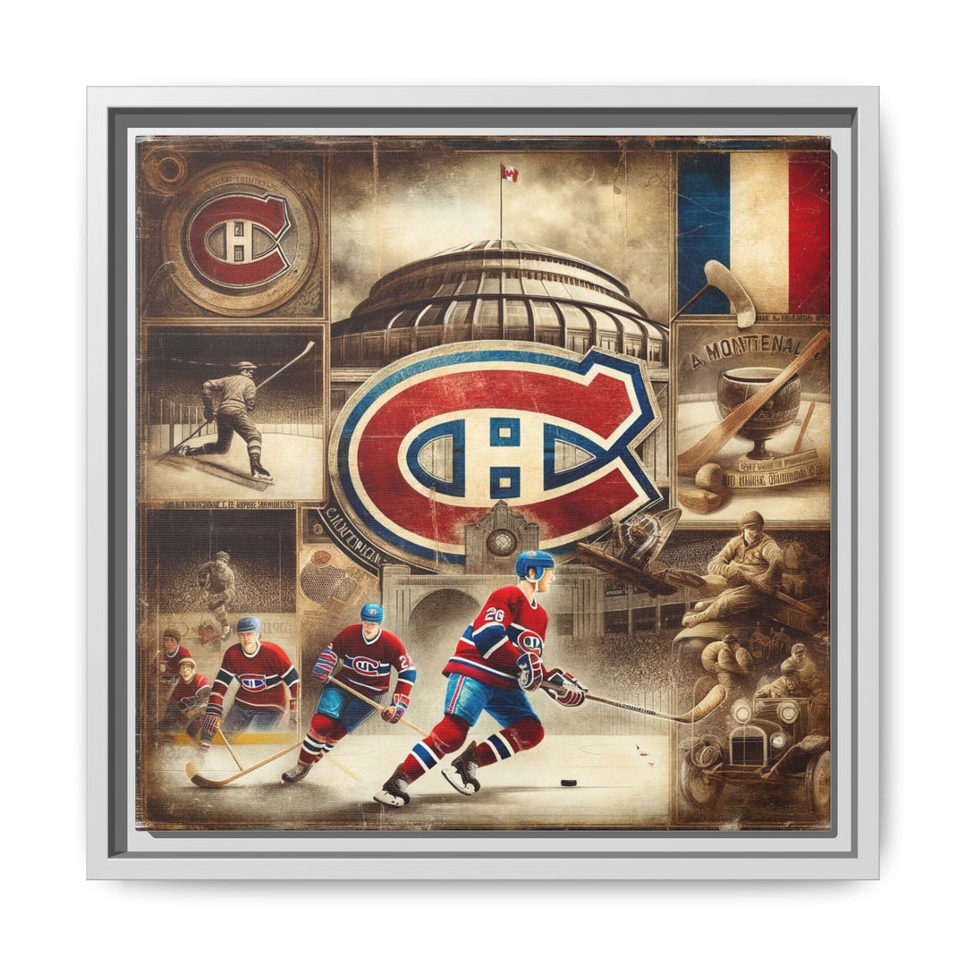 "Vintage Montreal Canadiens"  - Matte Canvas, Framed
