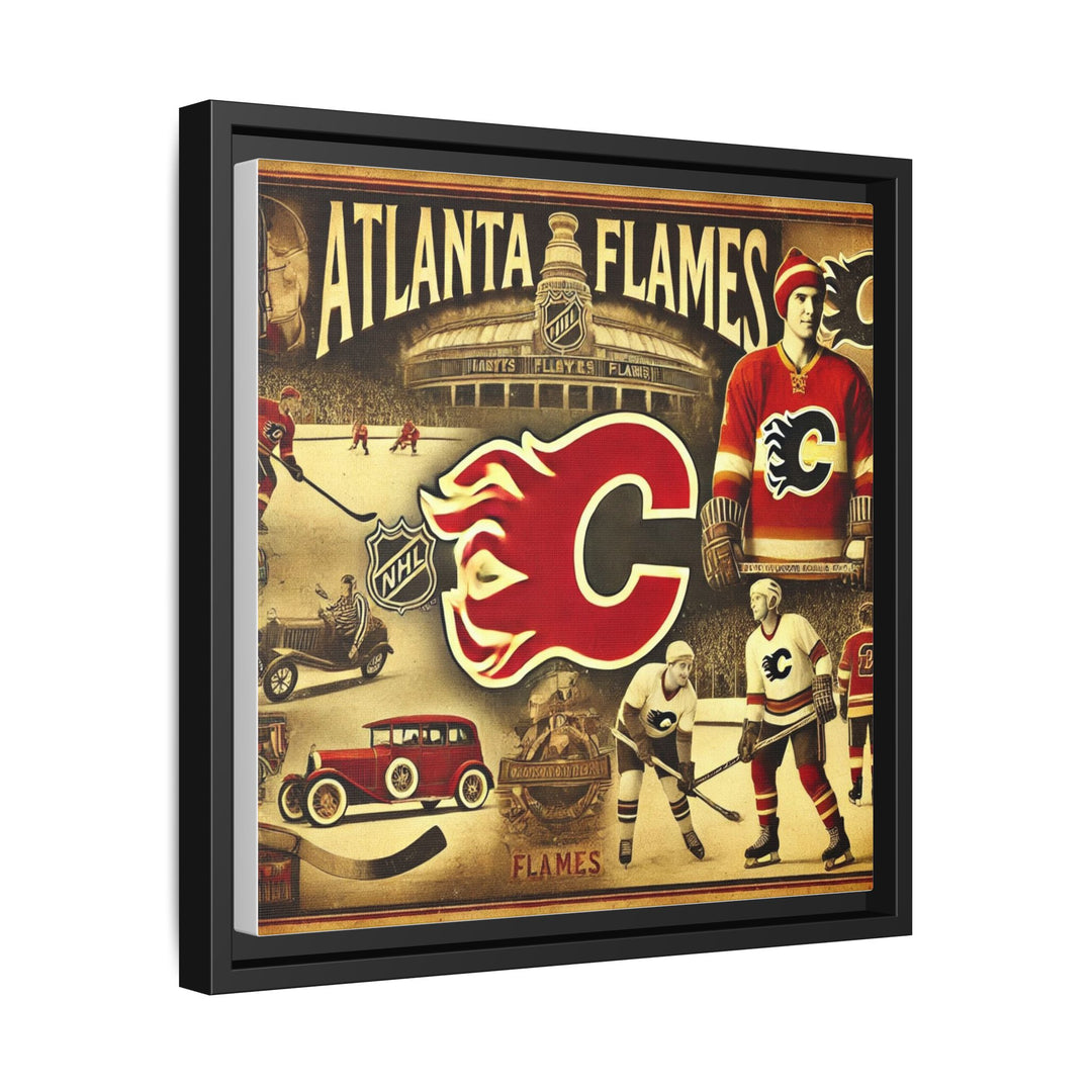 "Vintage Atlanta Flames"  - Matte Canvas, Framed