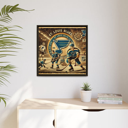 "Vintage St. Louis Blues"  - Matte Canvas, Framed