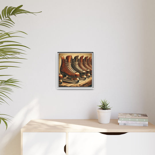 "Vintage Skates"  - Matte Canvas, Framed