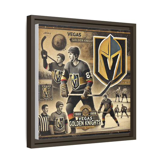 "Vintage Vegas Knights"  - Matte Canvas, Framed