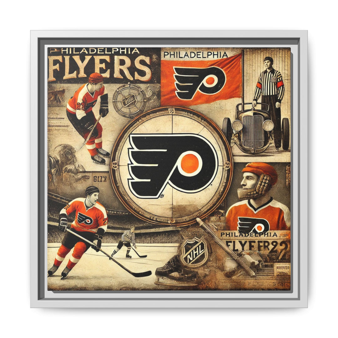 "Vintage Philadelphia Flyers"  - Matte Canvas, Framed