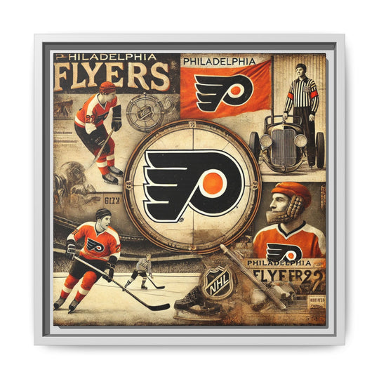 "Vintage Philadelphia Flyers"  - Matte Canvas, Framed