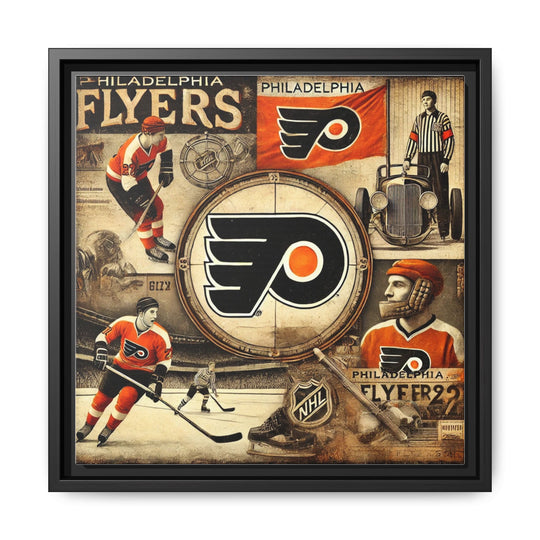 "Vintage Philadelphia Flyers"  - Matte Canvas, Framed