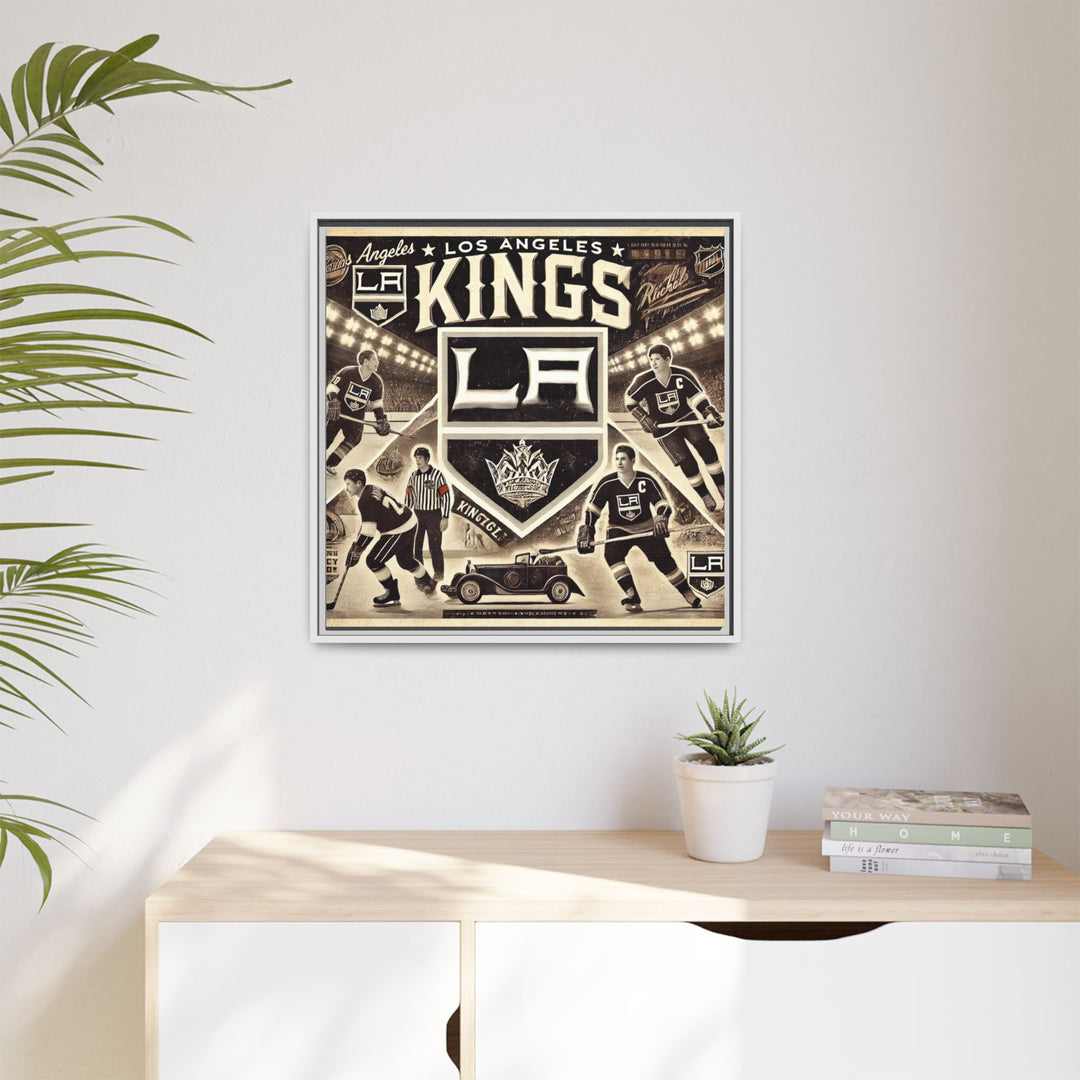 "Vintage LA Kings"  - Matte Canvas, Framed