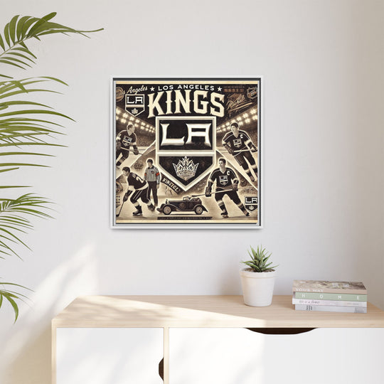 "Vintage LA Kings"  - Matte Canvas, Framed