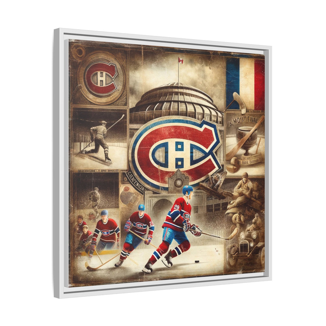 "Vintage Montreal Canadiens"  - Matte Canvas, Framed