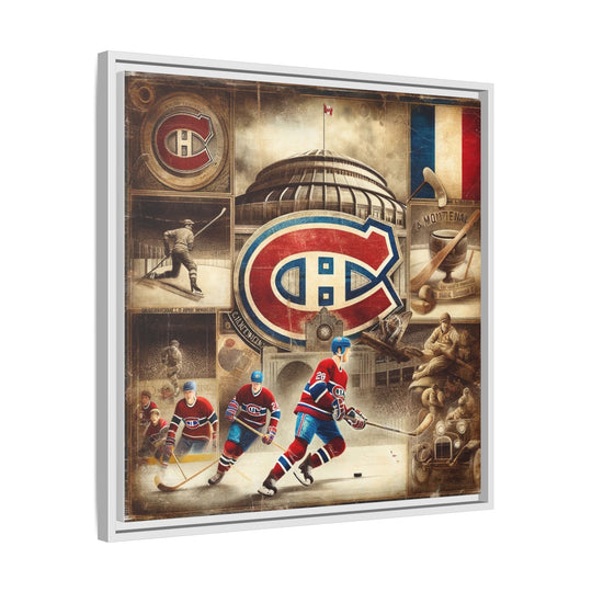 "Vintage Montreal Canadiens"  - Matte Canvas, Framed