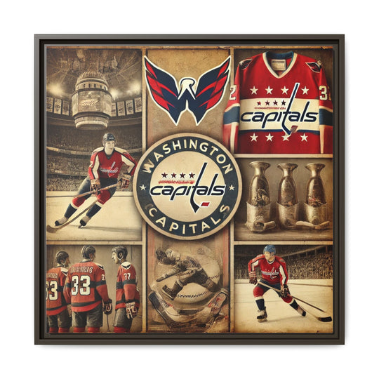 "Vintage Washington Capitals"  - Matte Canvas, Framed