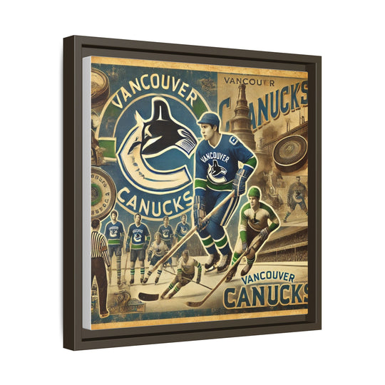 "Vintage Vancouver Canucks"  - Matte Canvas, Framed