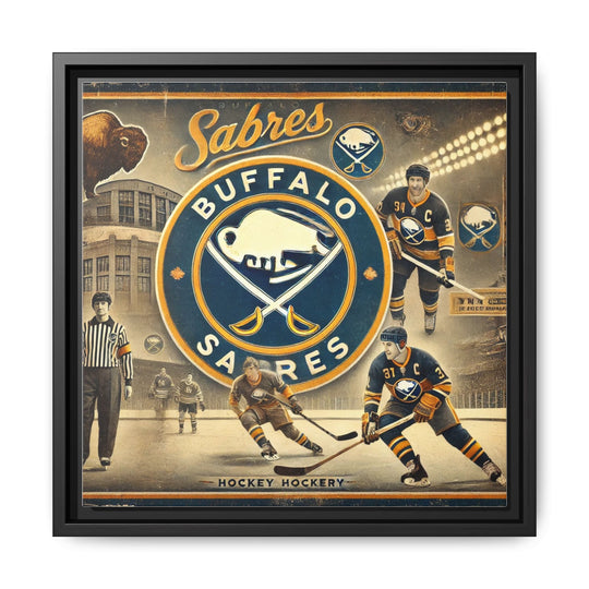 "Vintage Buffalo Sabres"  - Matte Canvas, Framed