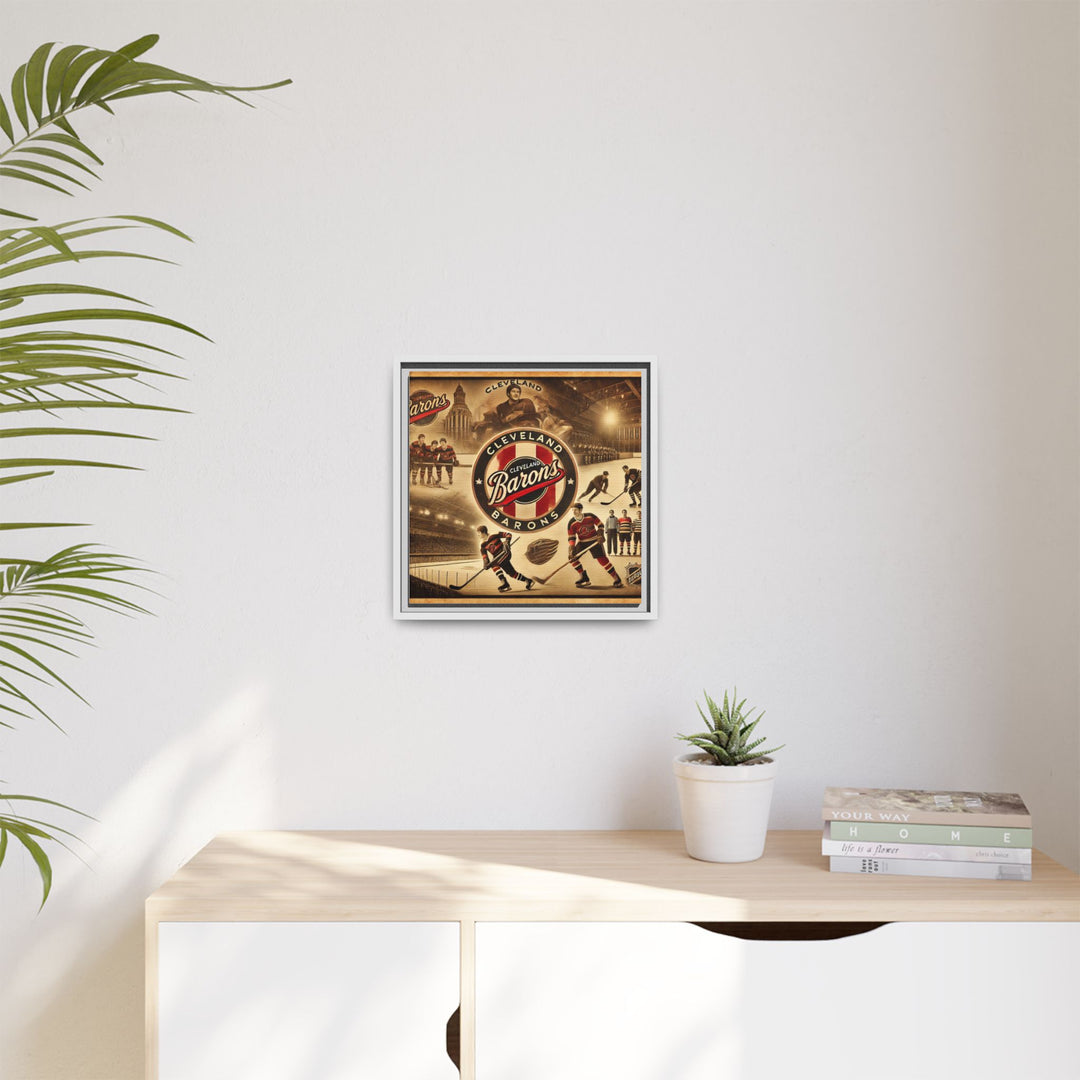 "Vintage Cleveland Barons"  - Matte Canvas, Framed