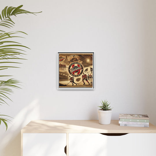 "Vintage Cleveland Barons"  - Matte Canvas, Framed