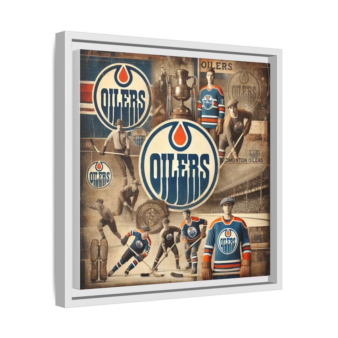 "Vintage Edmonton Oilers"  - Matte Canvas, Framed