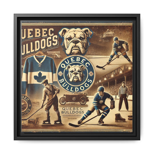 "Vintage Quebec Bulldogs"  - Matte Canvas, Framed