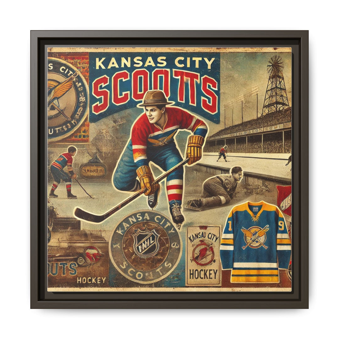 "Vintage Kansas City Scouts  - Matte Canvas, Framed